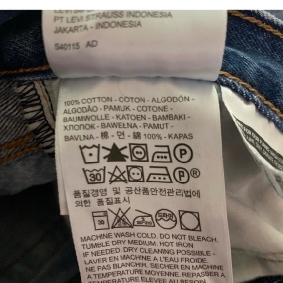 Levi's Wedgie Fit Straight Leg Ankle Distressed Jeans - size 25 - Picture 9 of 9